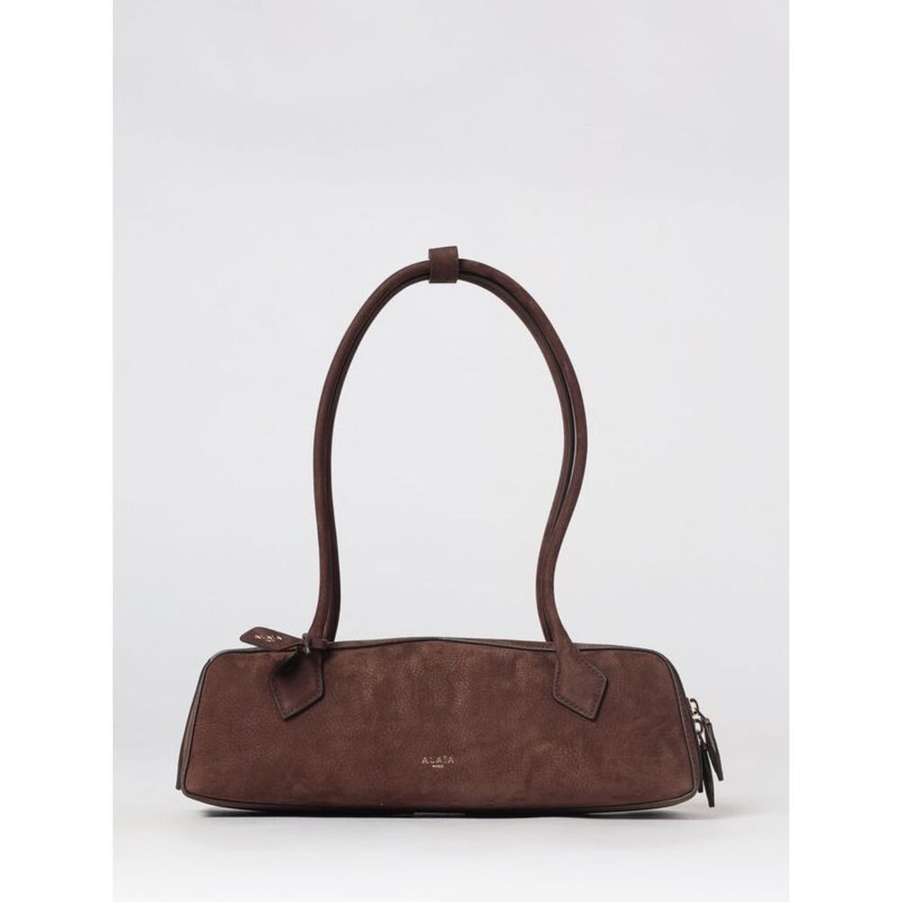 Alai�A Women Alaia Medium Le Teckel Calfskin Leather And Nubuck Shoulder Bag